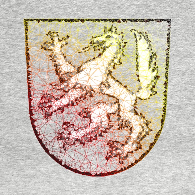 Low Poly Low Poly Coat of Arms Transparent Red to Yellow by TRIME